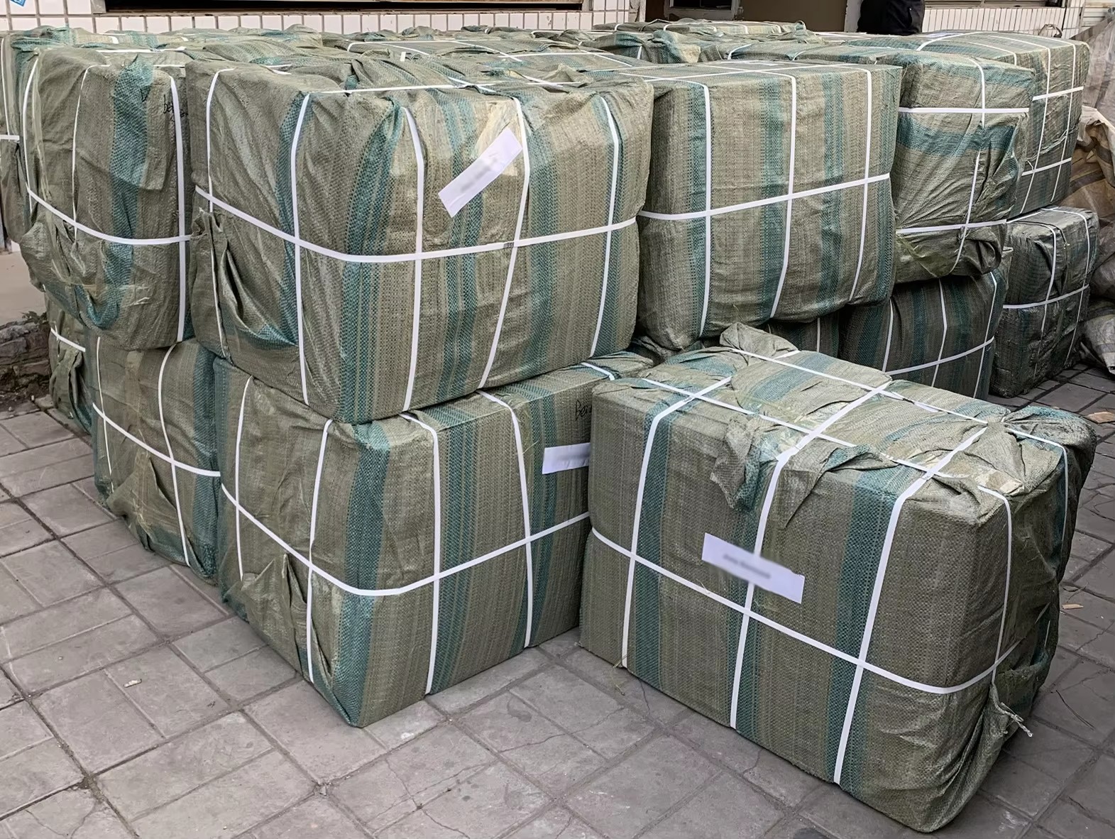 Packed bag orders ready for shipment
