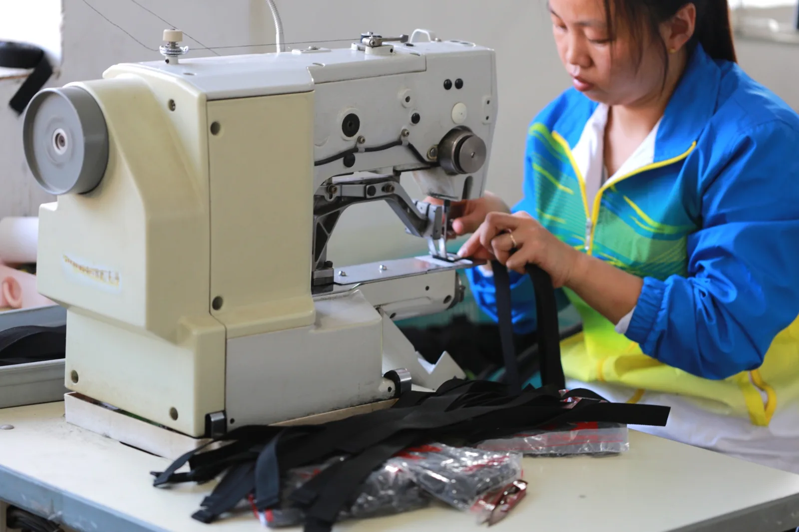Bag sewing in our workshop