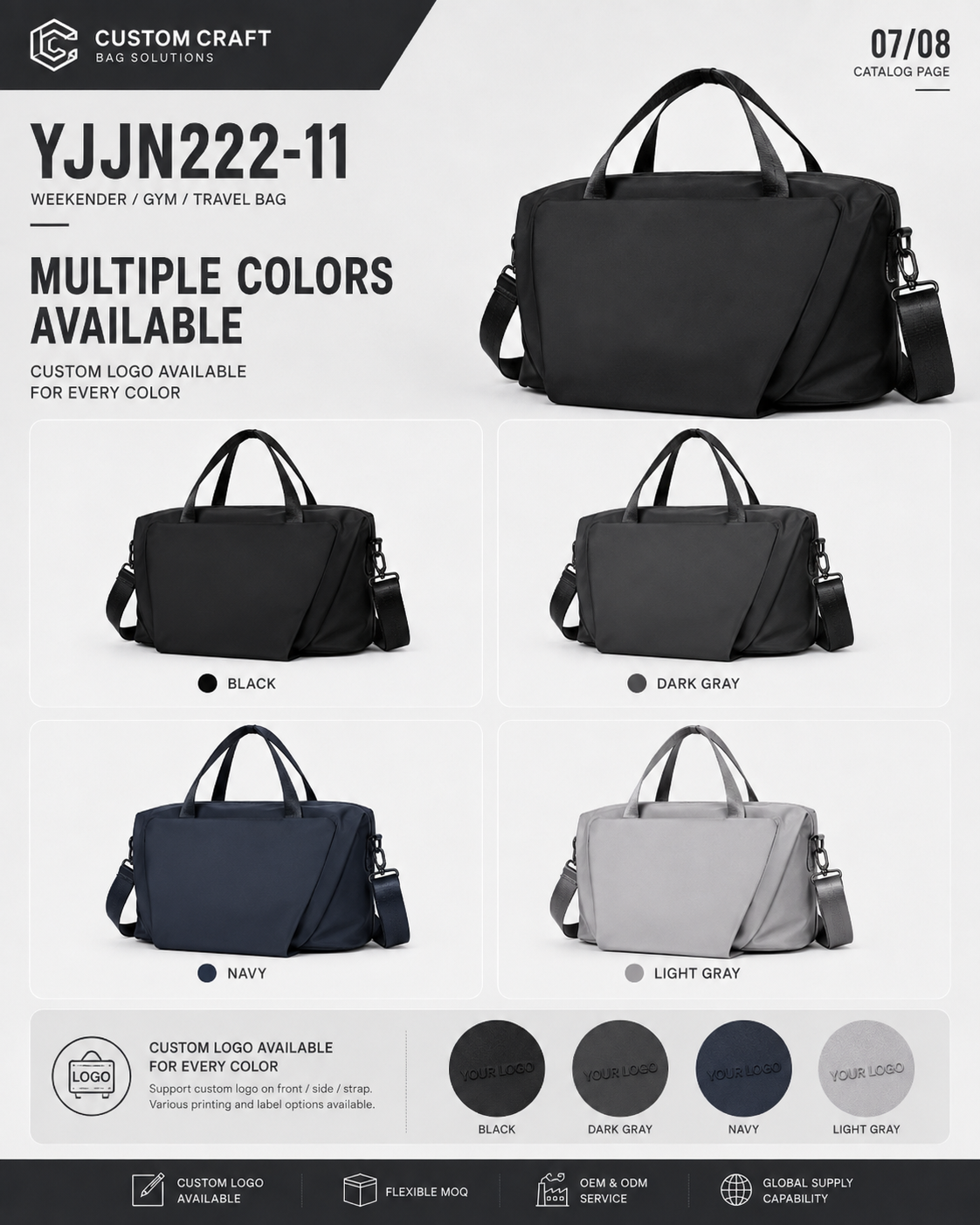 Custom Weekender Gym & Travel Bag YJJN222-11