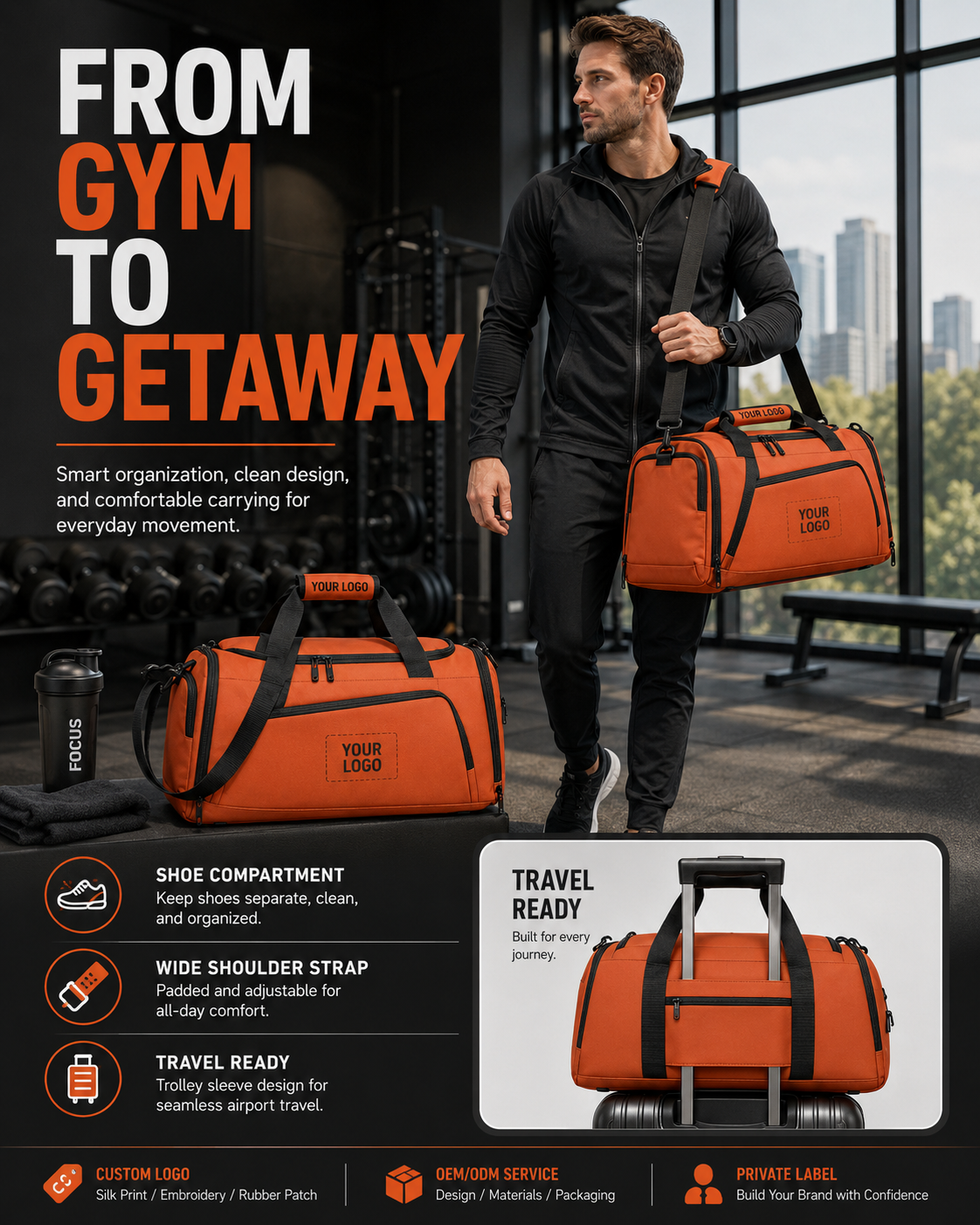Custom Convertible Duffel Backpack YJJN555-194 photo 1
